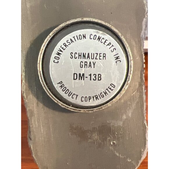 Vintage Gray Schnauzer Dog Head Magnet Conversation Concepts Resin 2.5"  Estate - Picture 4 of 5